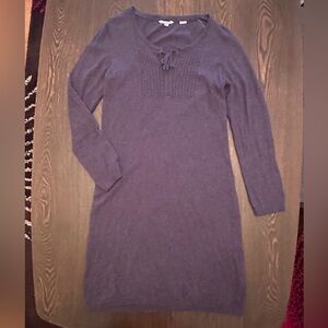 Royal Robbins Women's Sz L dark grey Nylon-Cashmere Blend Light Sweater Dress